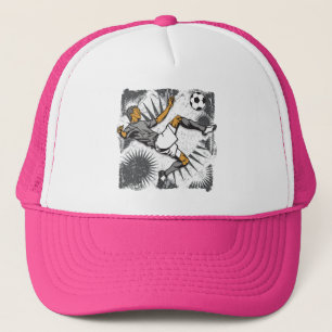 Boné Jogador de futebol que retrocede a bola