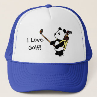 Boné Jogador de golfe da panda de Kawaii