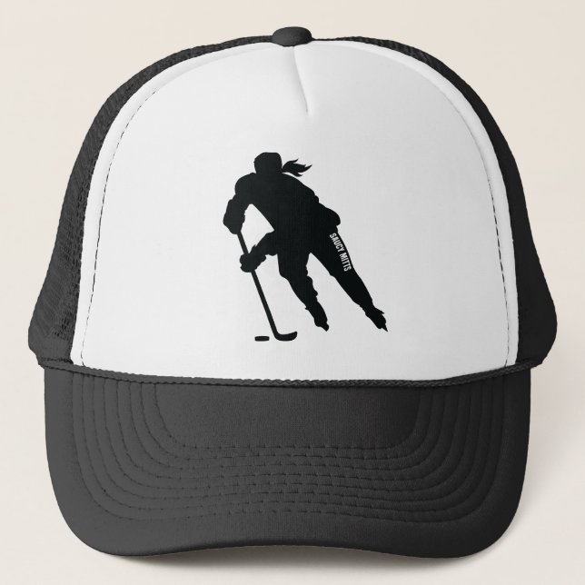 Boné Jogador de Hóquei no Gelo Silhouette Trucker Hat f (Frente)