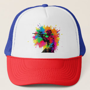 Boné Jogador de Paintball Design Colorida