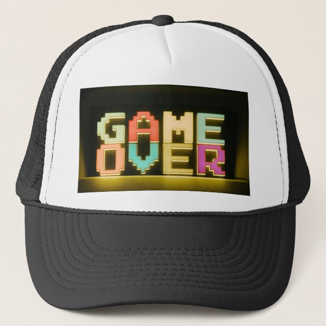 Boné Jogo Sobre As Artes Simples De Pixel De Artes Simp (Frente)