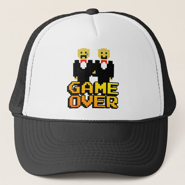 Boné "Jogo sobre" o casamento (gay, de 8 bits) (Frente)
