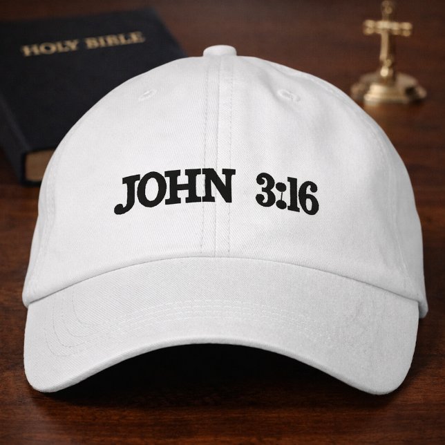 Boné John 3:16 Grace Verses White Embroiderme Christian (Criador carregado)