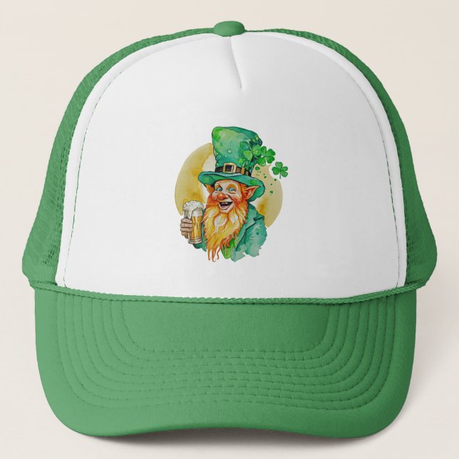 Boné Jolly Leprechaun Drinking Beer Shamrock Brew Pub  (Frente)