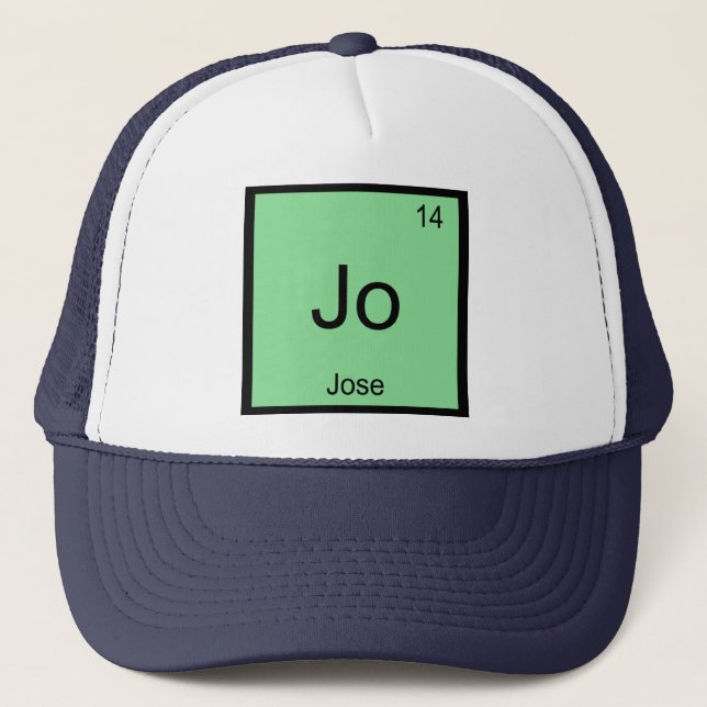 Boné José Nome Química Elemento Tabela Periódica (Frente)