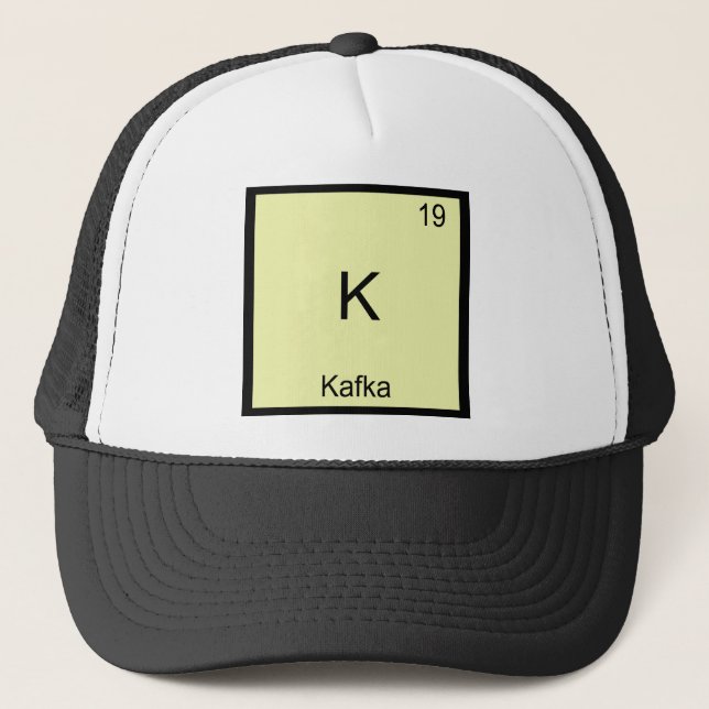 Boné K - Kafka Camiseta Símbolo Elemento Químico Engraç (Frente)