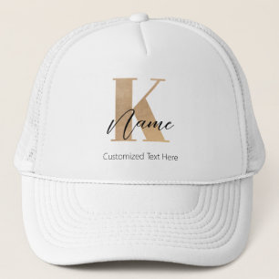 Boné K & Name Iniciais Monogramados Modernos Personaliz
