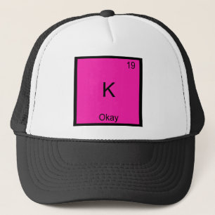 Boné K - Símbolo do Elemento Químico Okay Divertido Tab