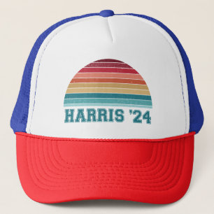 Boné Kamala Harris 2024 Pôr do Sol Retro Vintage