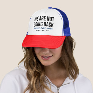 Boné Kamala Harris Não Voltaremos, Vote Harris