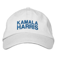 Kamala Harris tipografia azul moderna personalizad