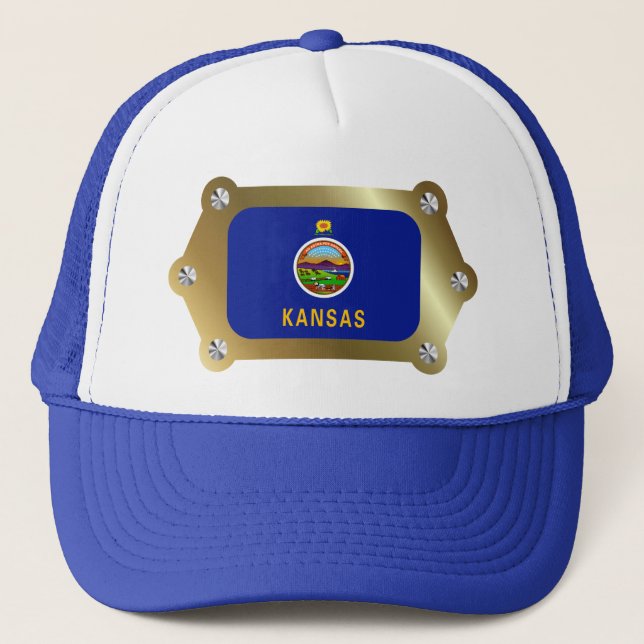 Boné Kansas enquadrou Flag Hat (Frente)