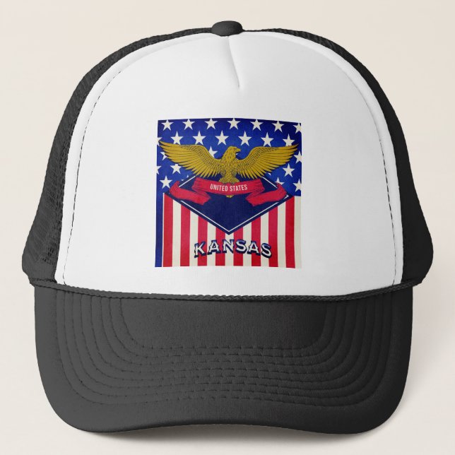 Boné Kansas USA Flag (Frente)