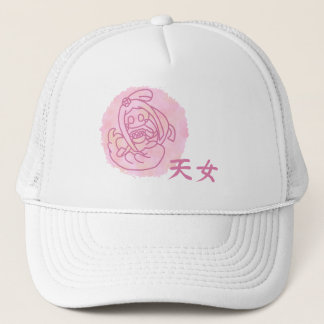 Boné Kawaii Anjo Tradicional Japonês Tennyo e Kanji