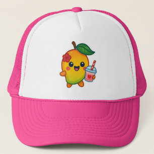 Boné Kawaii Mango - Fruta doce com Heart Smoothi