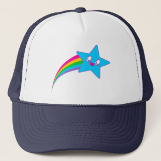 Boné Kawaii Rave Neon Estrela Arco-íris