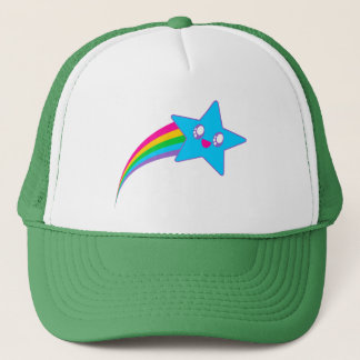 Boné Kawaii Rave Neon Estrela Arco-Íris