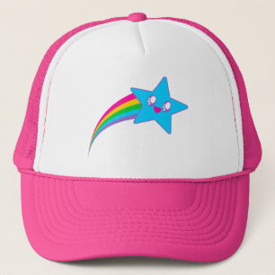 Boné Kawaii Rave Neon Star Rainbow