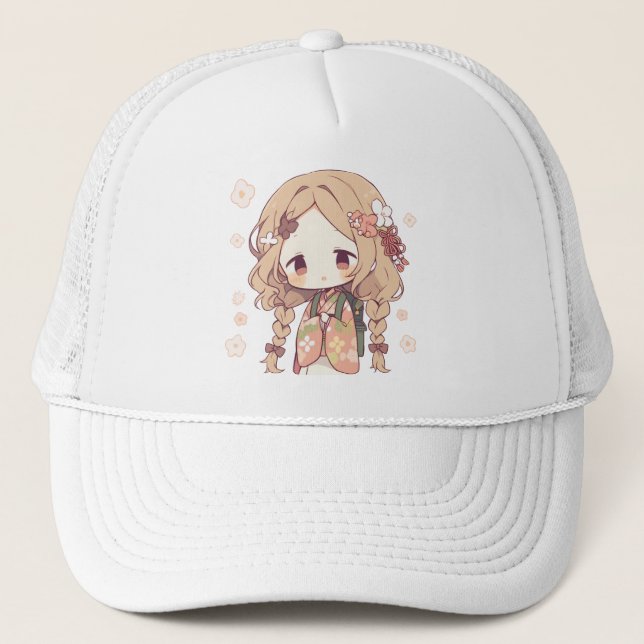 Boné Kawaii Sleepy Girl (Frente)