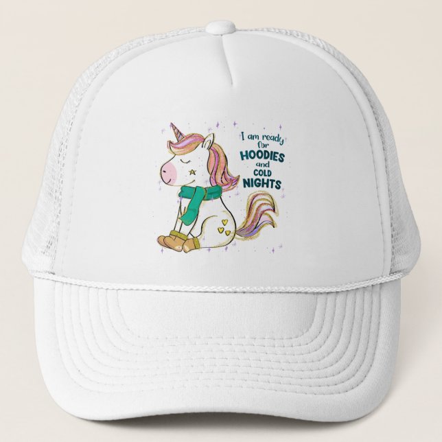 Boné Kawaii Unicorn | Inverno e Hoodies (Frente)