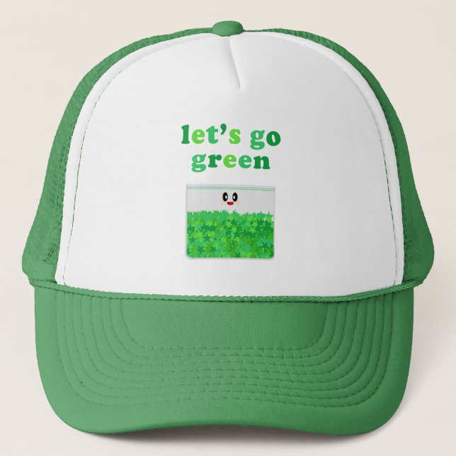BONÉ KAWAII VAMOS VERDE BOLSINHA CAP CASAQUINHO (Frente)