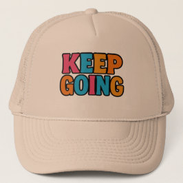 Boné "KEEP GOING - Motivational Bold Colorful Typograph