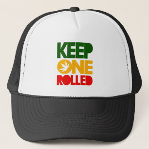 Boné Keep Trucker one Cap rolled - Rasta Acre reggae -