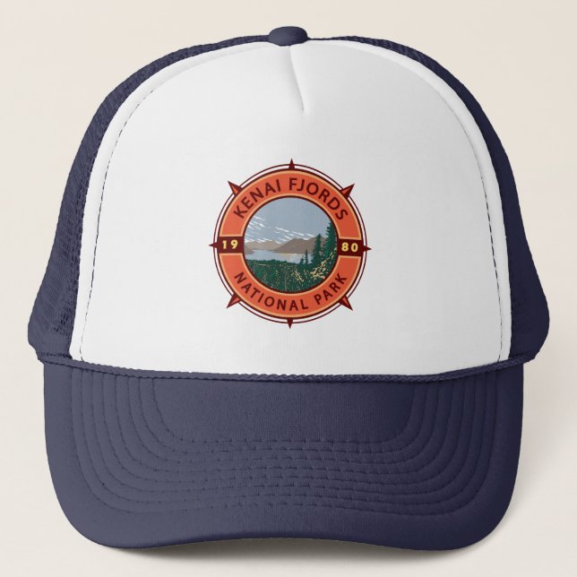 Boné Kenai Fjords National Park Retro Compass Emblem (Frente)