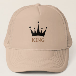 Boné Khaki e Khaki KING Texto Coroa Imagem