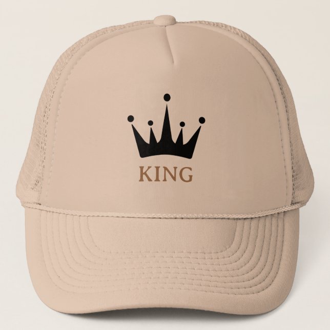 Boné Khaki e Khaki KING Texto Imagem da Coroa (Frente)