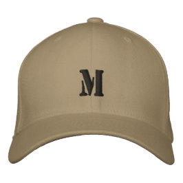Boné Khaki M Letra Monograma Carácter Flexfit Wool