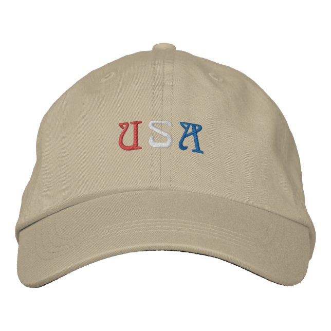 Boné Khaki USA Ajustável Básico (Frente)
