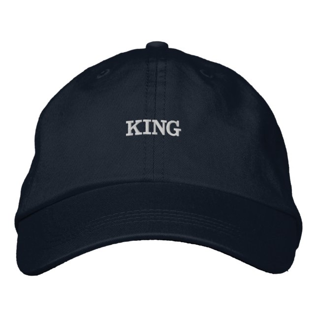 Boné KING Ajustável-Gorro Bonito feito Cool Conforto (Frente)
