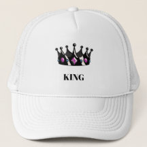 KING Texto Impresso Coroa Estilosa imagem Branco