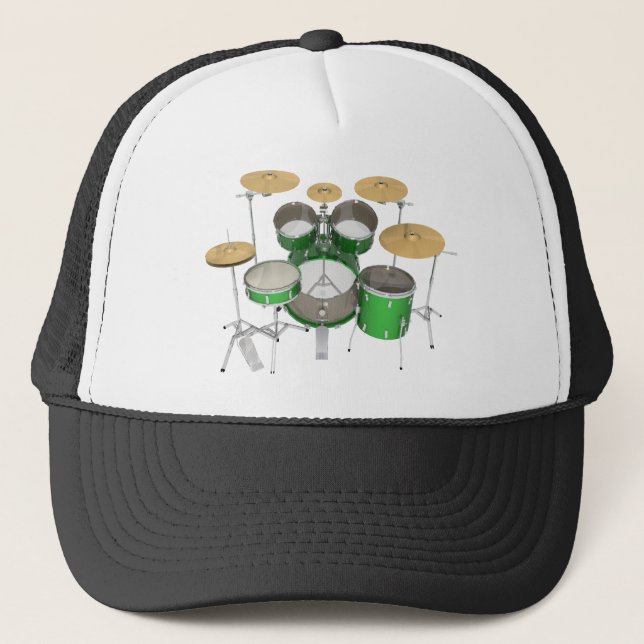 Boné Kit de Bateria Verde: (Frente)