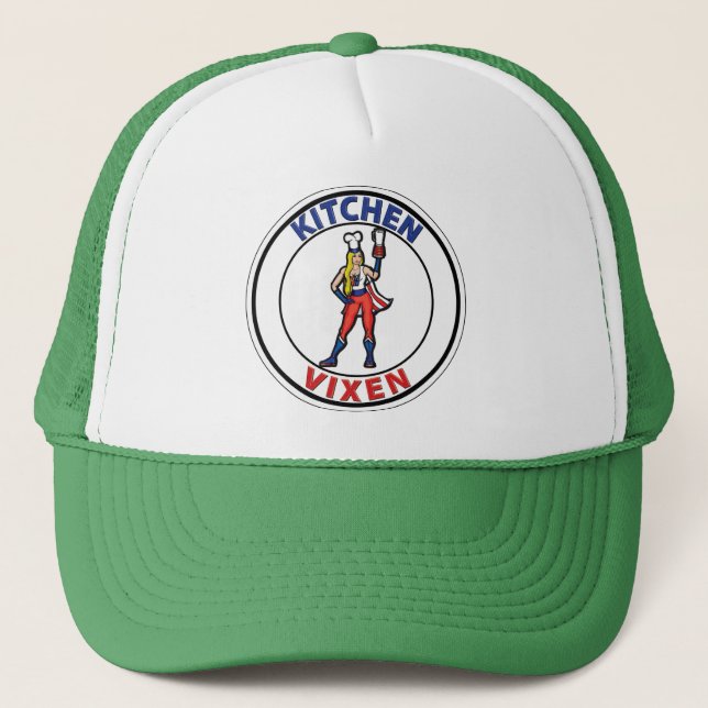 Boné Kitchen Vixen Green Trucker Hat (Frente)