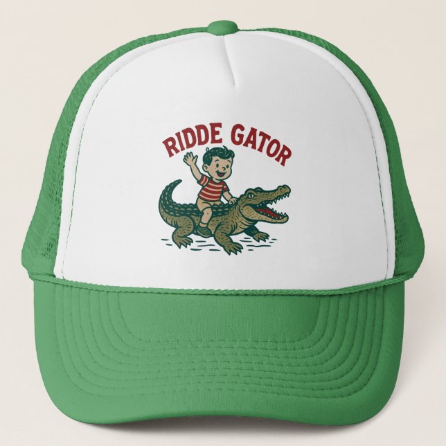 Boné Kitsch Antigo da Flórida Réptil Lagarto Retro Jaca (Frente)