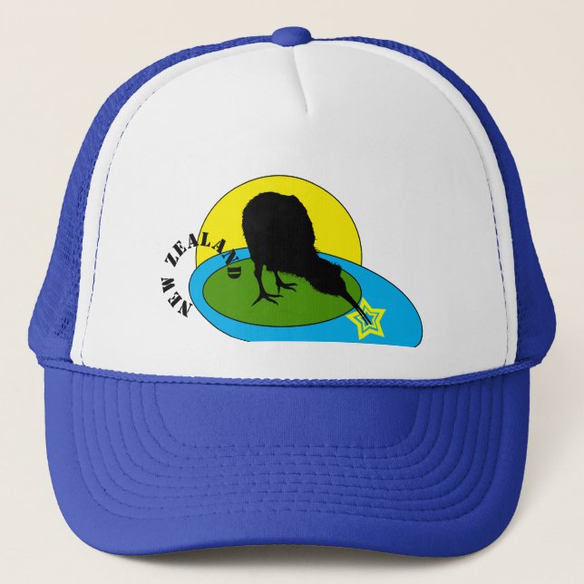 Boné Kiwi - Moda das Aves da Nova Zelândia /Trucker Hat (Frente)