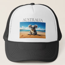 Koala em uma praia arenosa