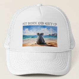Boné Koala observando o oceano Sente-se e Cale-se