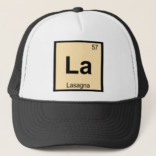 Boné La - Lasagna Pasta Química Símbolo Periódico de