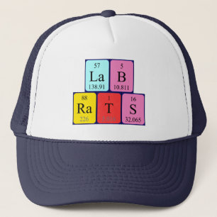 Boné Lab Rats nome de mesa periódica que