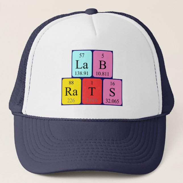 Boné Lab Rats nome de mesa periódica que (Frente)