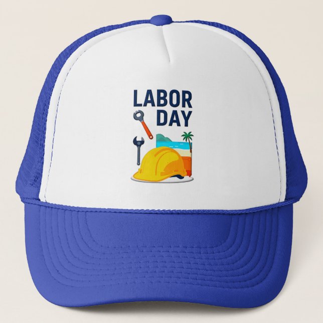 Boné Labor Day Construction Worker Helmet Design (Frente)
