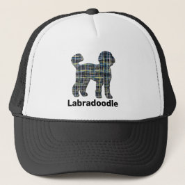 Boné Labradoodle Cachorro Silhouette Grades Amarelas e