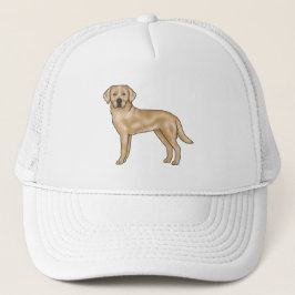Boné Labrador Retriever Amarelo Desenho Animado Fofo