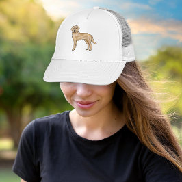 Boné Labrador Retriever Amarelo Desenho Animado Fofo