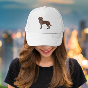 Boné Labrador Retriever Chocolate Cute Cartoon Lab Dog