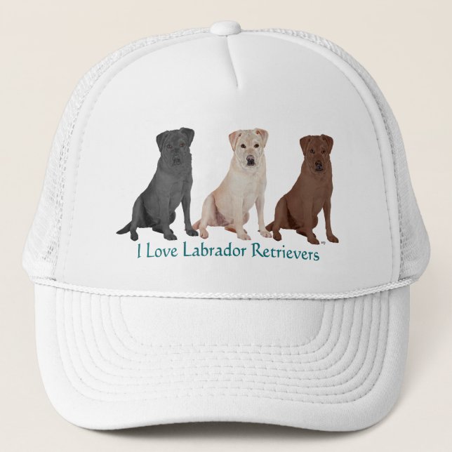 Boné Labradores Retrievers - 3 Cores para Amar (Frente)