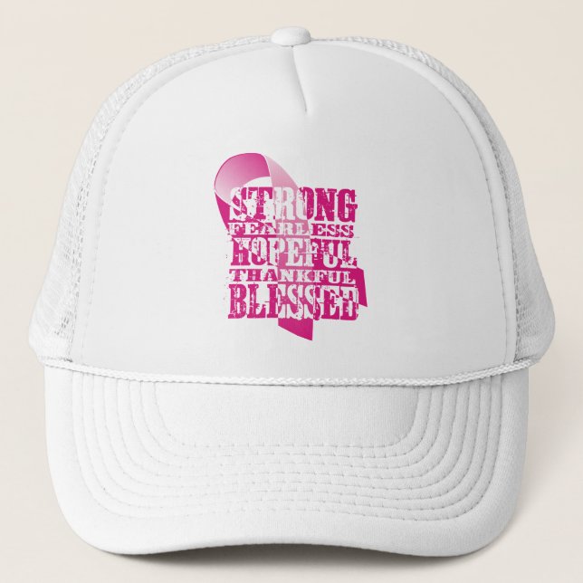 Boné Laço Rosa - Afirmações (Frente)